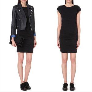 Maje Tentrave Embellished-Shoulder Dress Black M